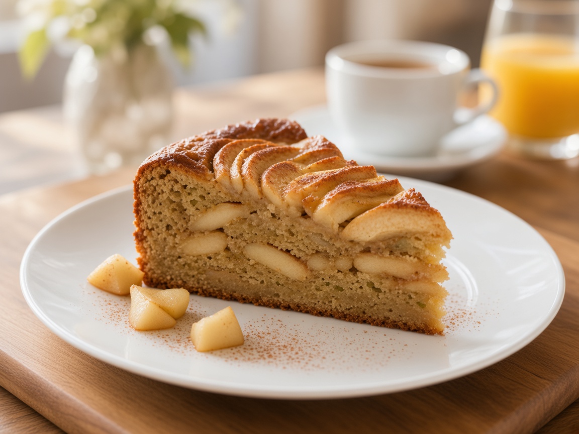 Torta di mele fatta in casa al buffet colazione