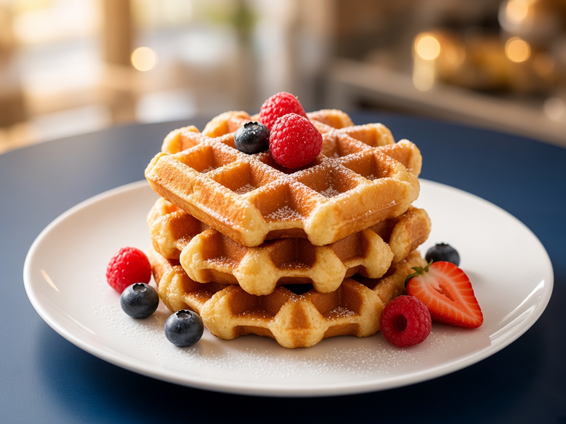 Waffle al buffet colazione